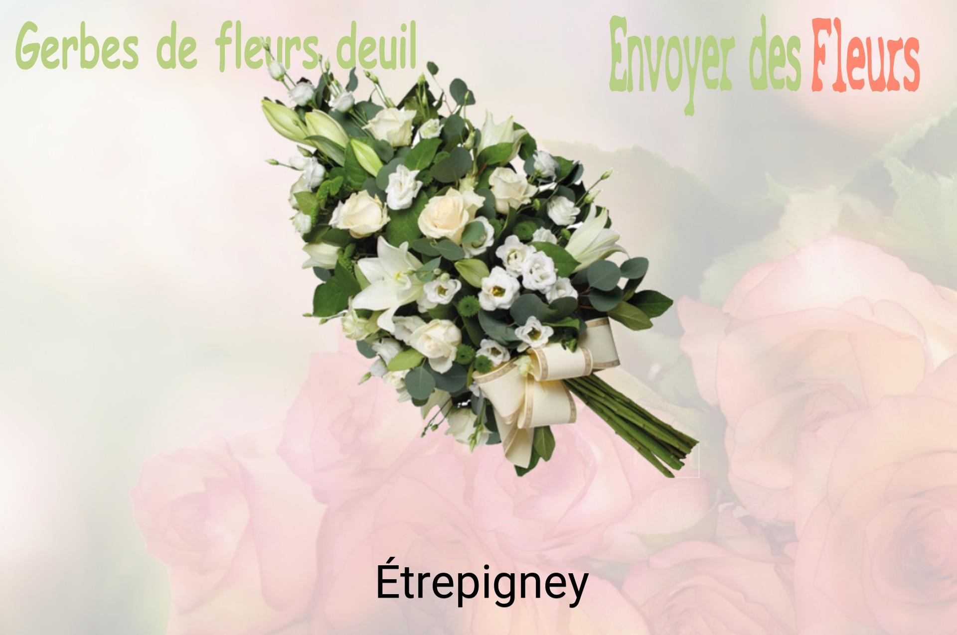 Gerbe de fleurs de deuil livrée à Étrepigney